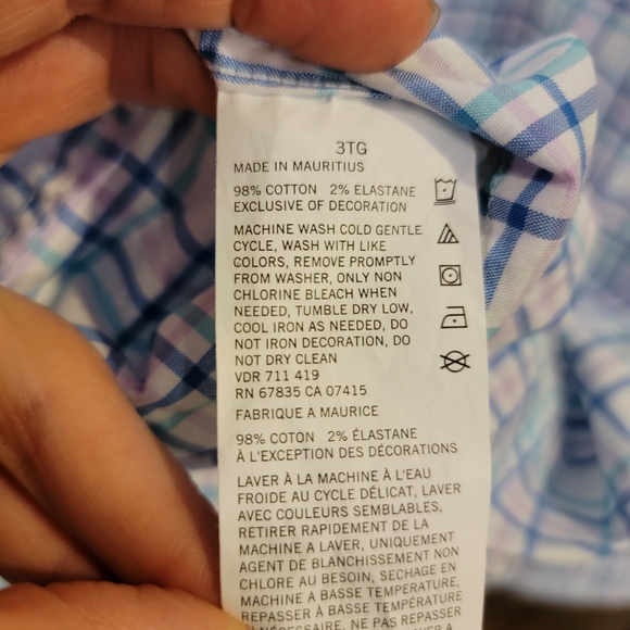 Nautica Men's Blue Pink Plaid Shirt - Picture 11 of 11